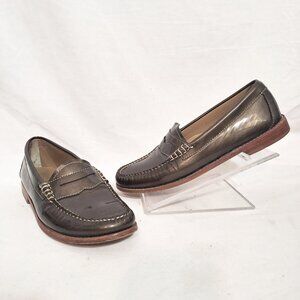 G.H. Bass Weejuns Olive WHITNEY Penny Loafers 9 .5M patent Leather